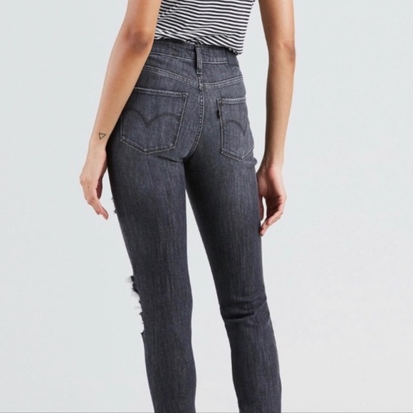 🛑 Levi’s 721 High Rise Skinny Jeans Gray - Picture 3 of 3